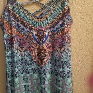 Strappy back tank top